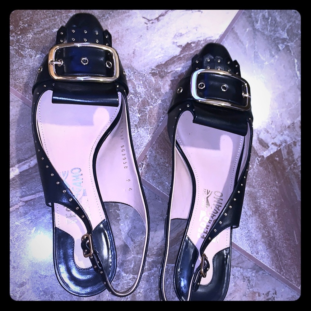 Ferragamo size 9, Lora style 125 dollars.